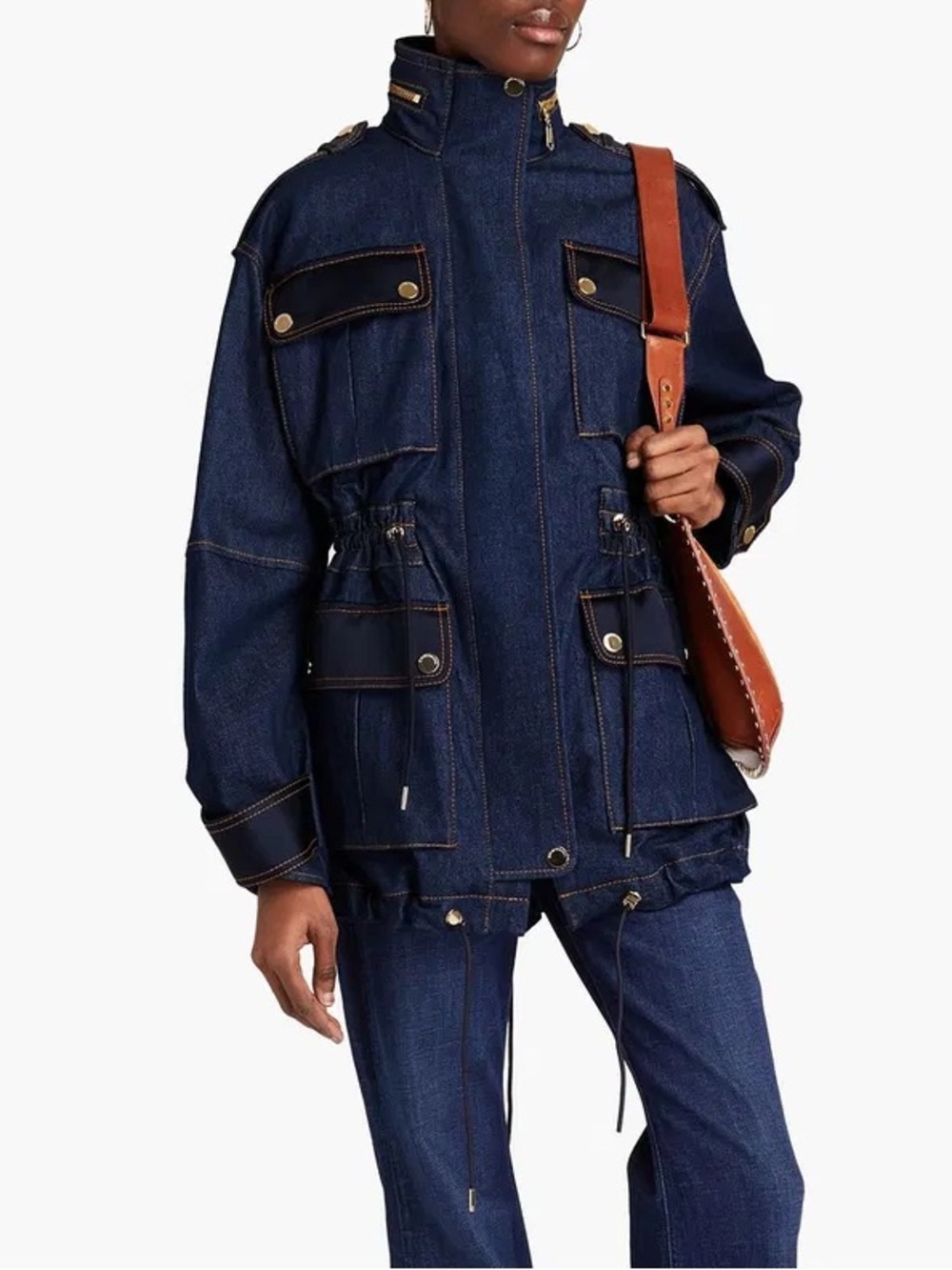 Dark Indigo Utility Denim Jacket - Women